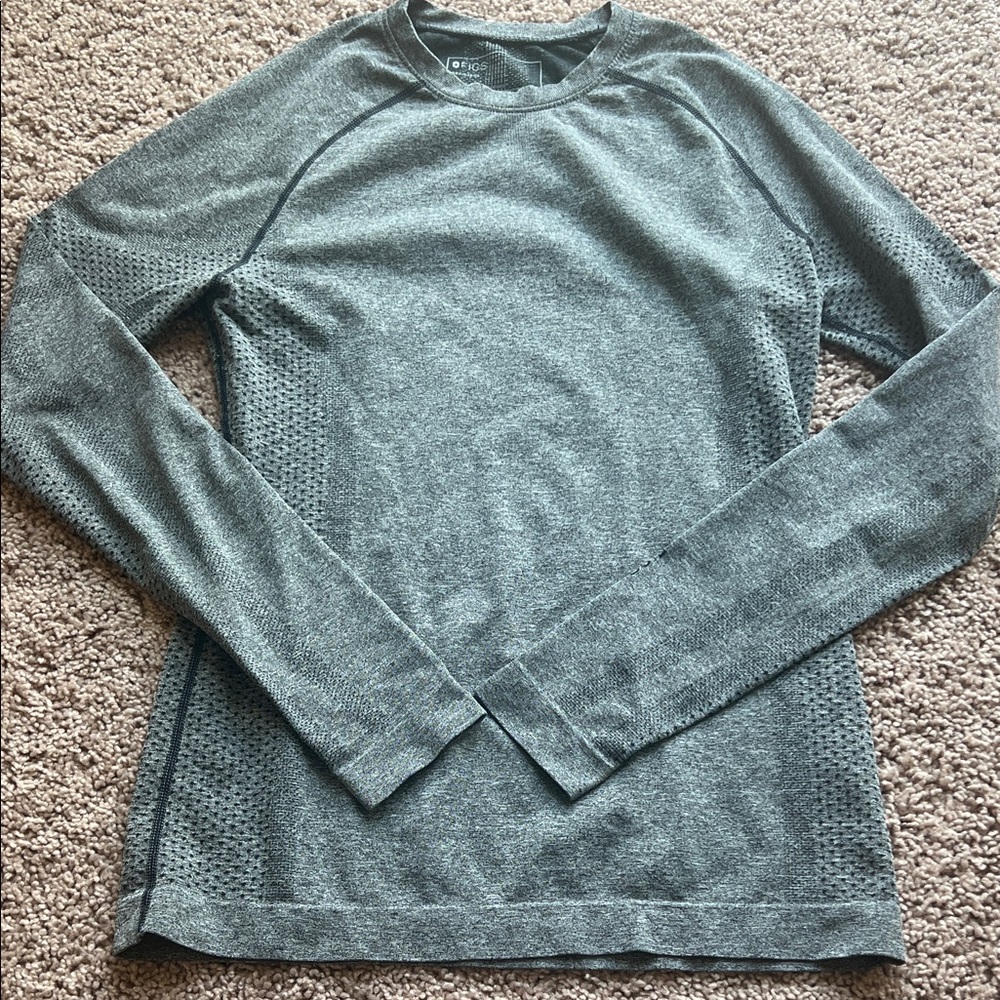 Figs Gray Long Sleeve Tee